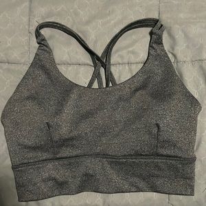 Grey sports bra